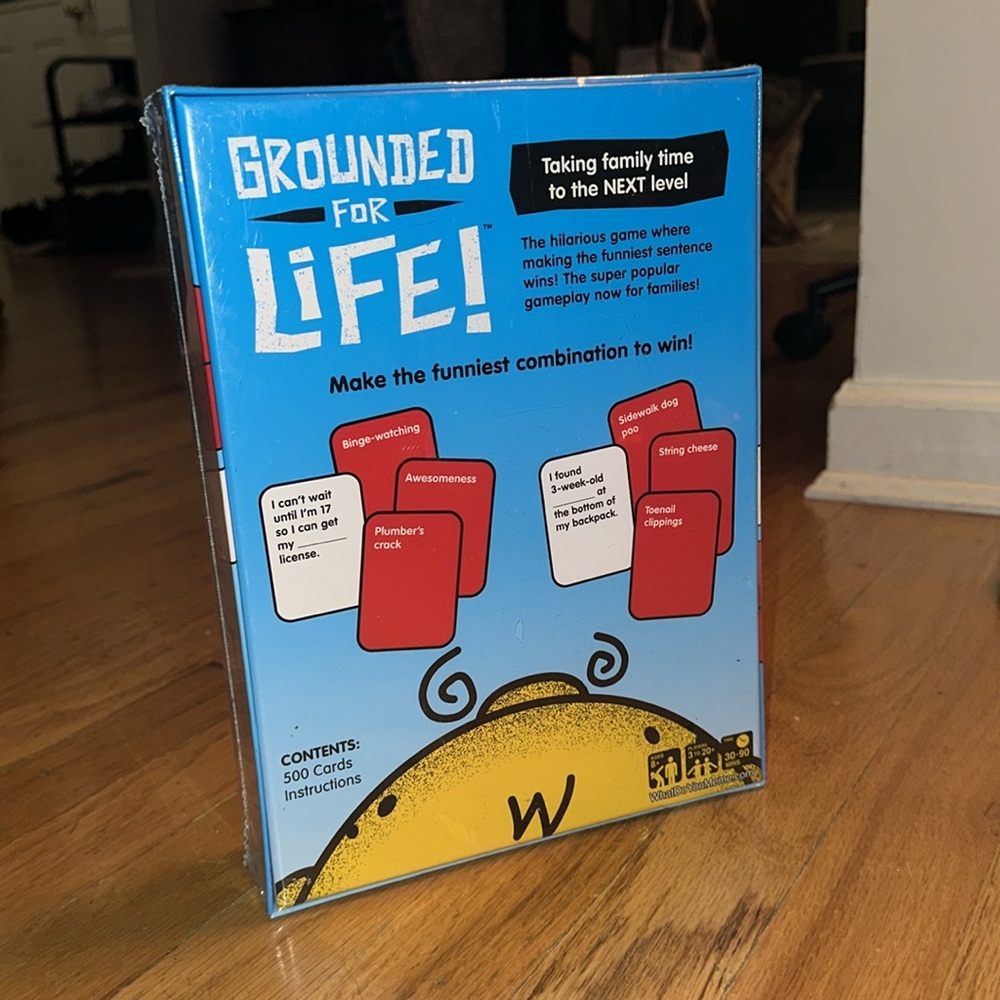 Board game “grounded for life” card game
